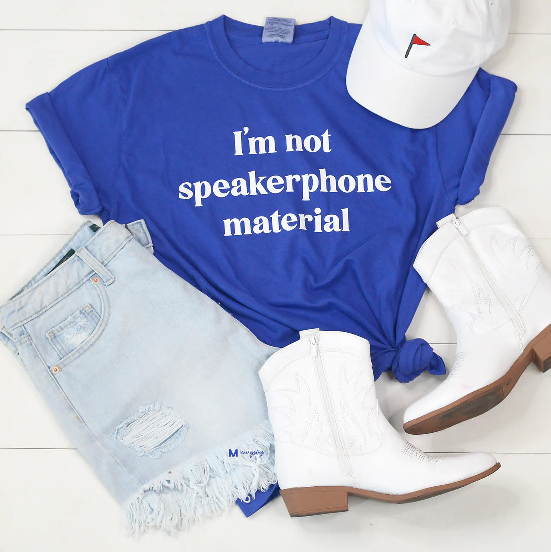 I'm Not Speakerphone Material Graphic Shirt