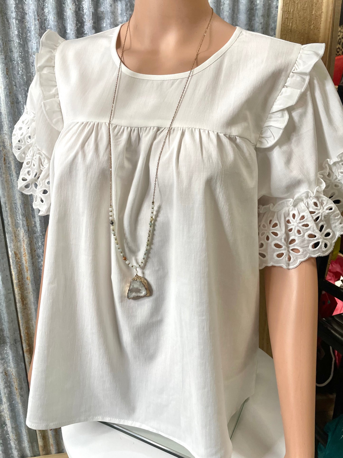 Half Beaded Stone Necklace