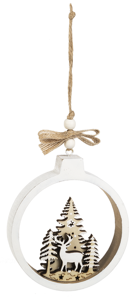 White Wood Ornaments