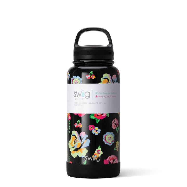 Fluer Noir Water Bottle