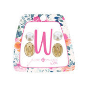 Kids Pearl Initial Earrings