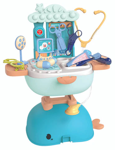 2-IN-1 Medical Desk + Tool Bench in a Whale Carrying Case