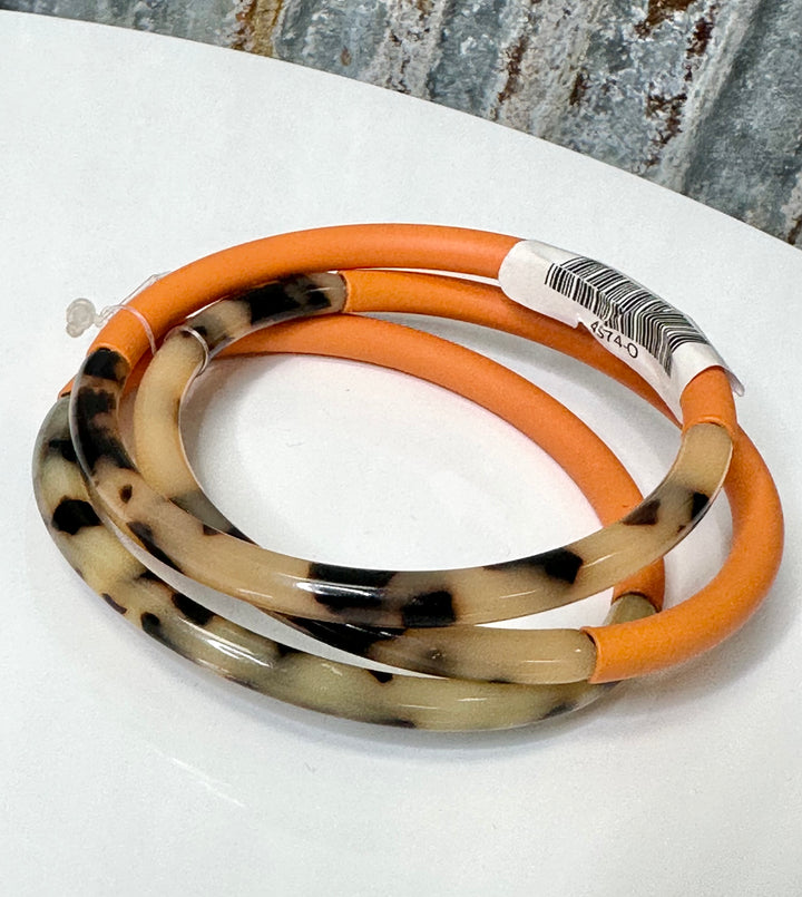 Leopard Bangles - 3pc