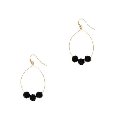 Crystal Accents Gold Teardrop Earrings
