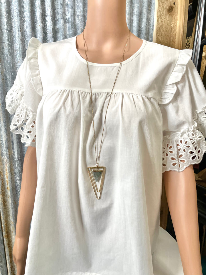 Triple Triangle Pendant Necklace