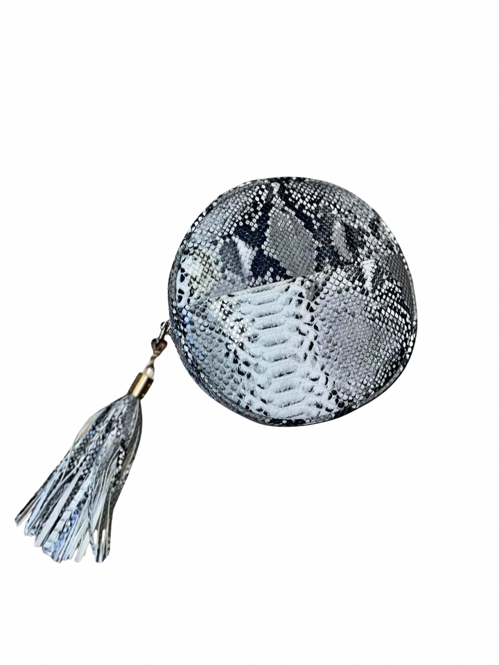 Circle Snakeskin Bag