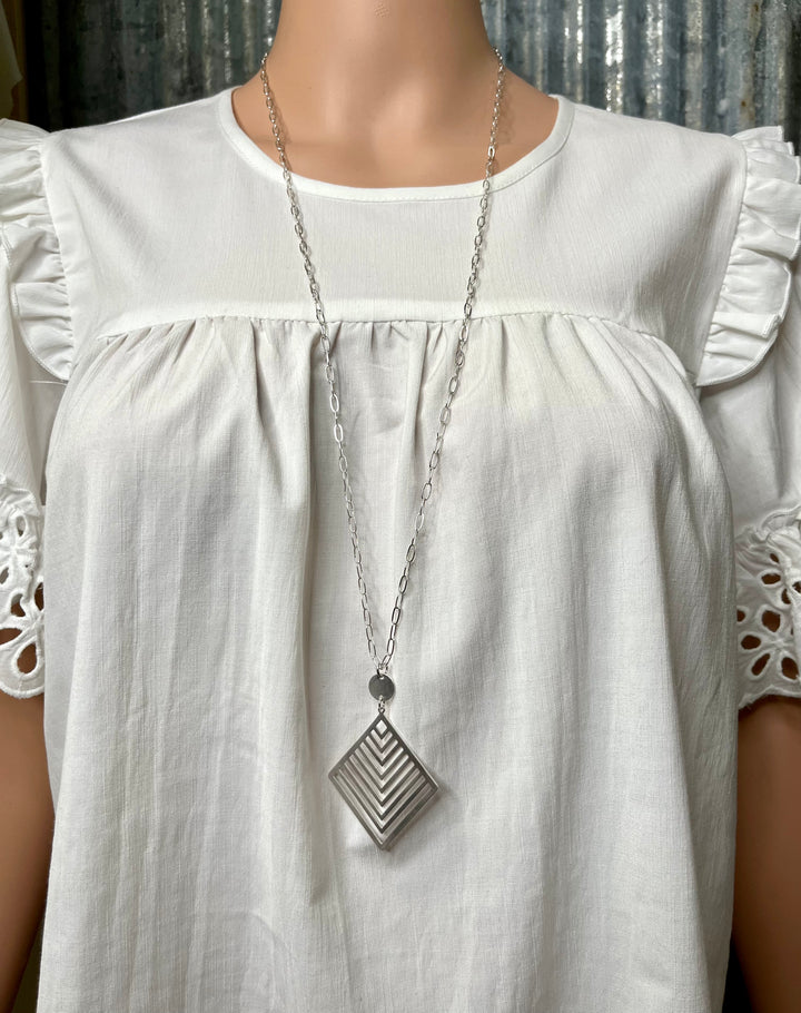 Geometric Diamond Necklace