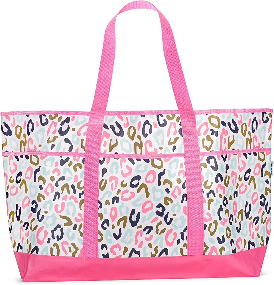 White Leopard Beach Tote