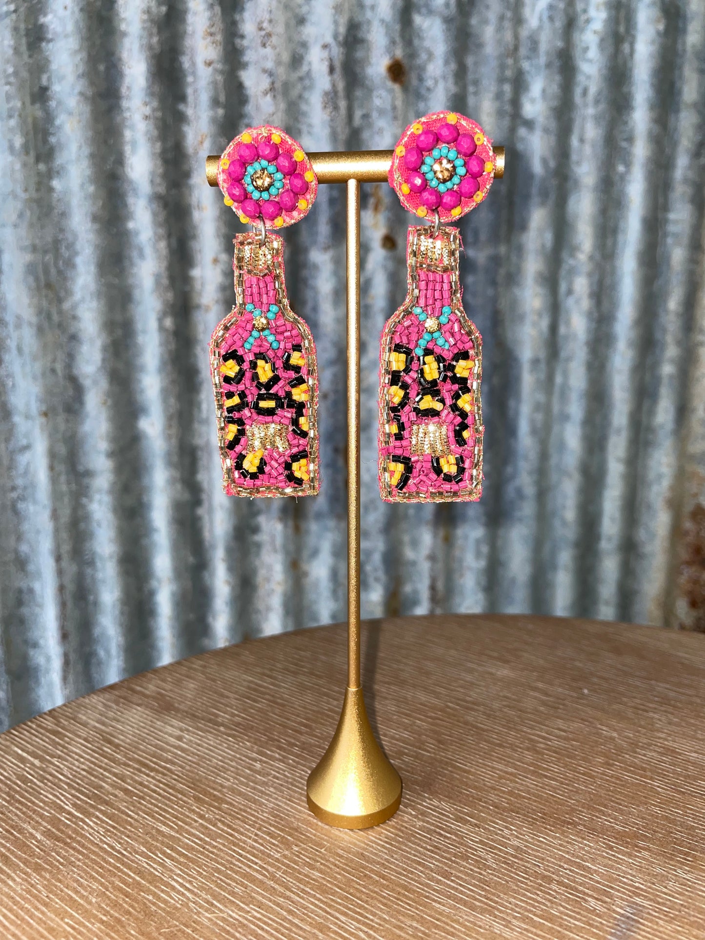 Leopard Bottle Earrings