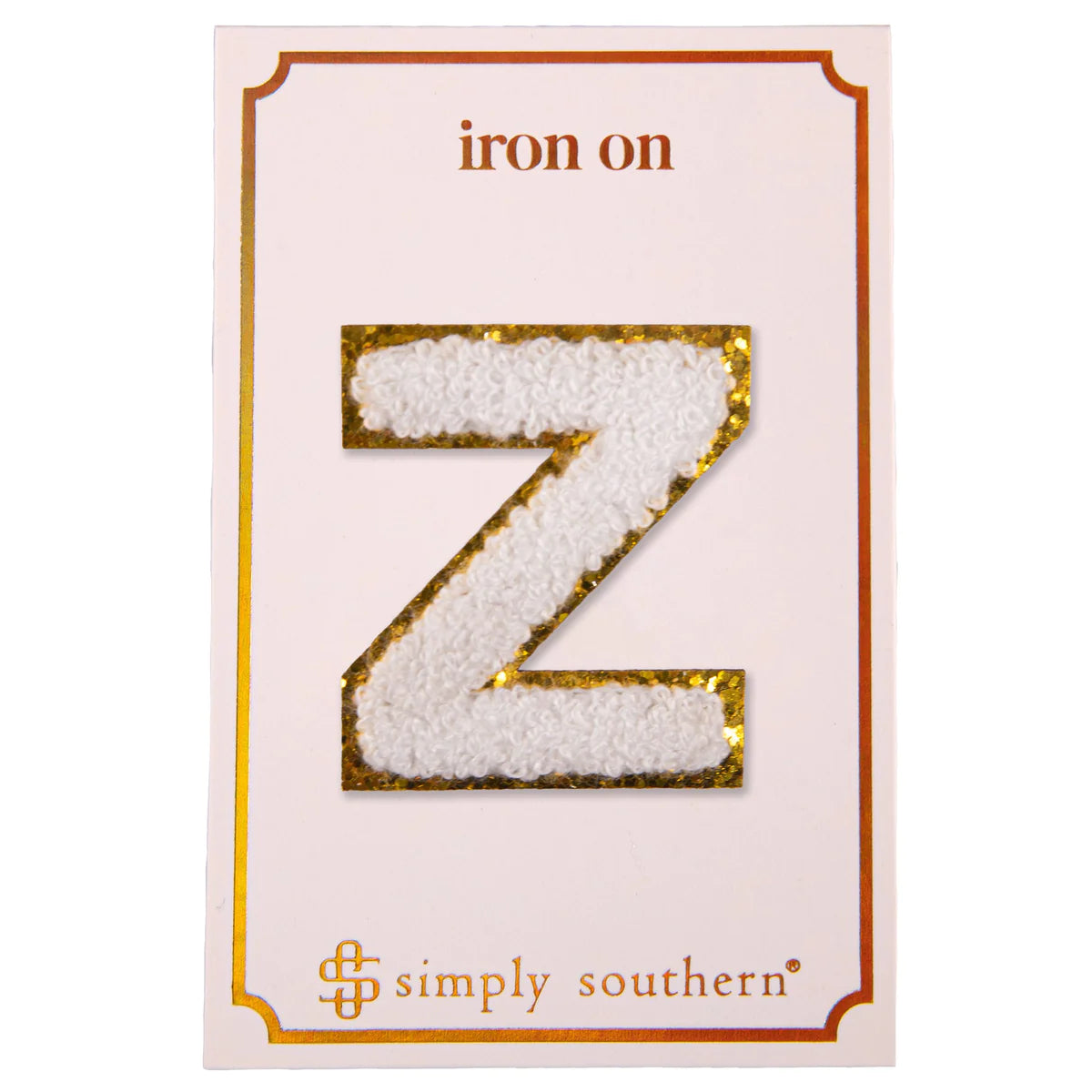 White Iron On Letter Patches