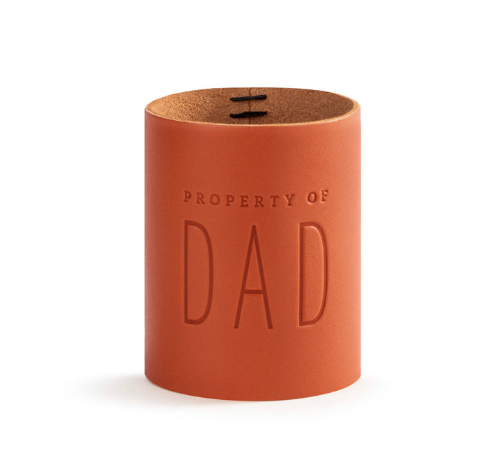 Property of Dad Leather Can Cooler