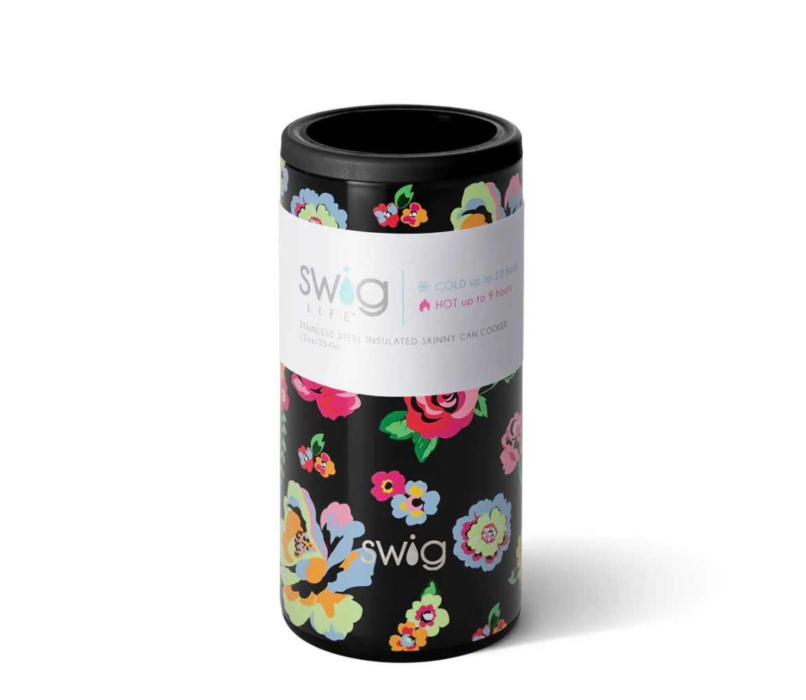 Fluer Noir Skinny Can Koozie