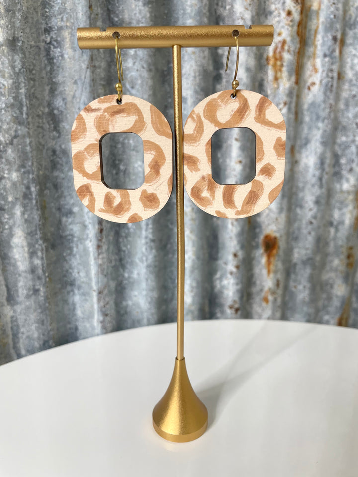 Reversible Camo/Light Leopard Earrings