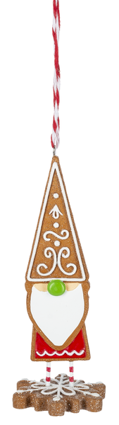 Gingerbread Cookie Gnome Christmas Ornament