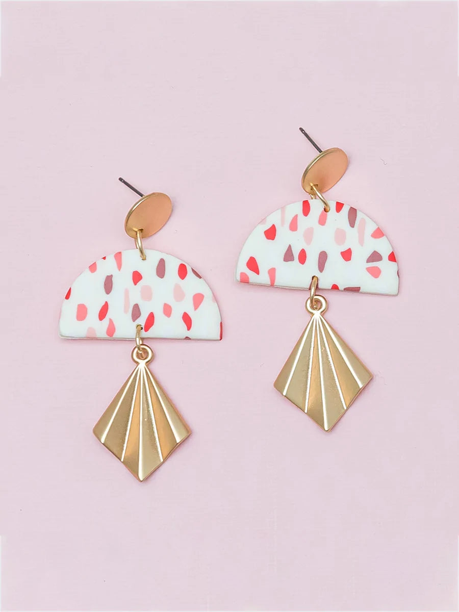 Pink Terrazzo Kendall Earrings