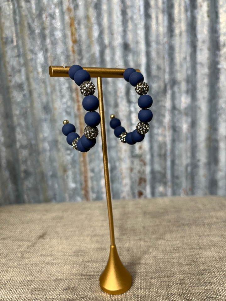 Diamond Clay Ball Earrings