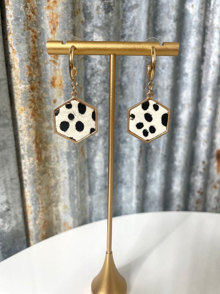 Hexagon Drop Earrings
