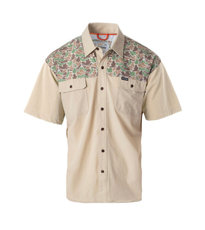 Men’s Wingman Button Sand/Camo Button Down
