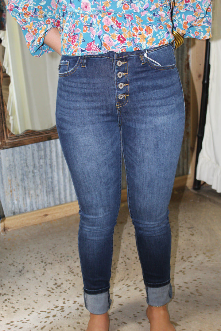 Dark High Rise Skinny Jeans