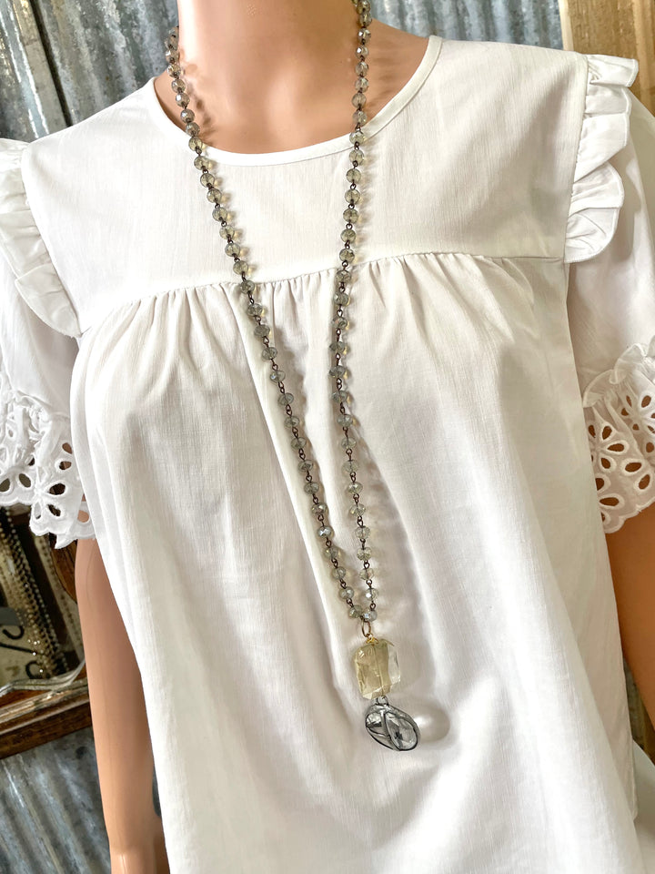 Grey Handmade Necklace