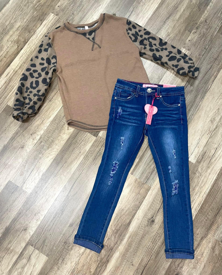 Kids Blue Distressed Jeans