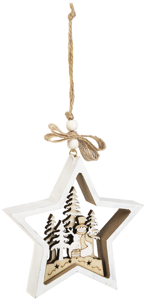 White Wood Ornaments