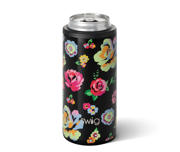 Fluer Noir Skinny Can Koozie