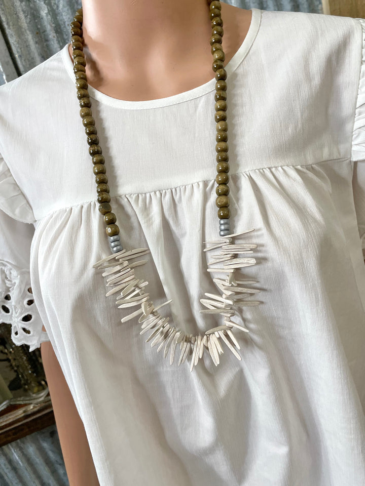 Wooden Tribal Necklace