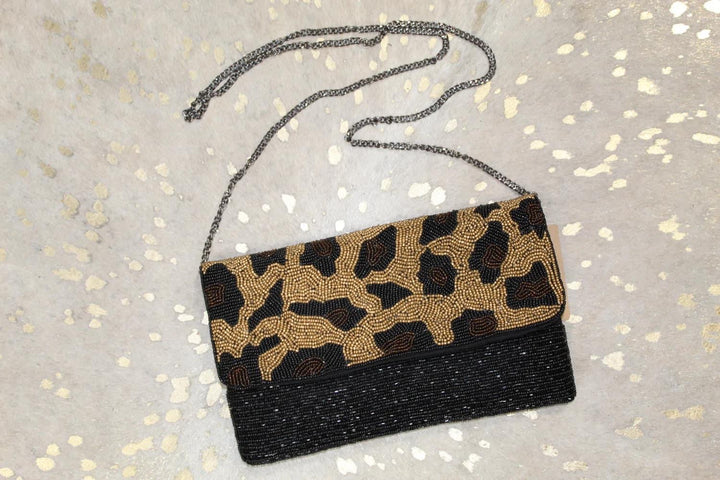 Chain Strap Beaded Purse