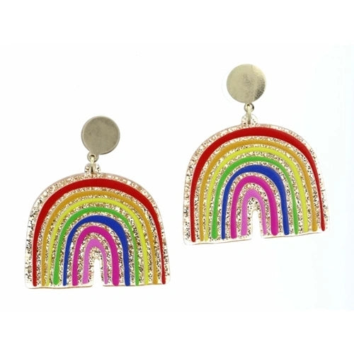 Glitter Rainbow Earrings