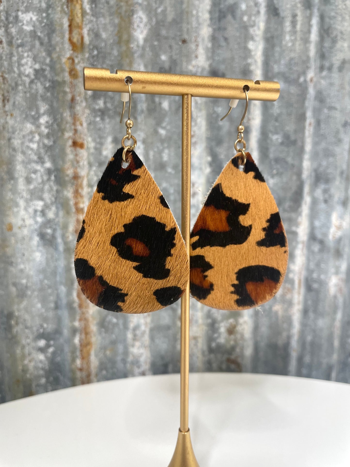 Leopard Fur Earrings