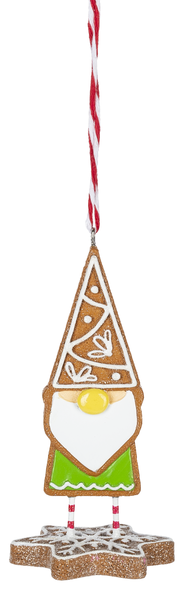 Gingerbread Cookie Gnome Christmas Ornament