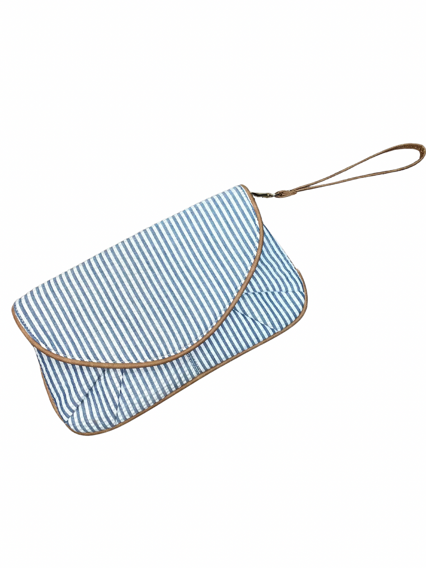 Striped Crossbody Wristlet