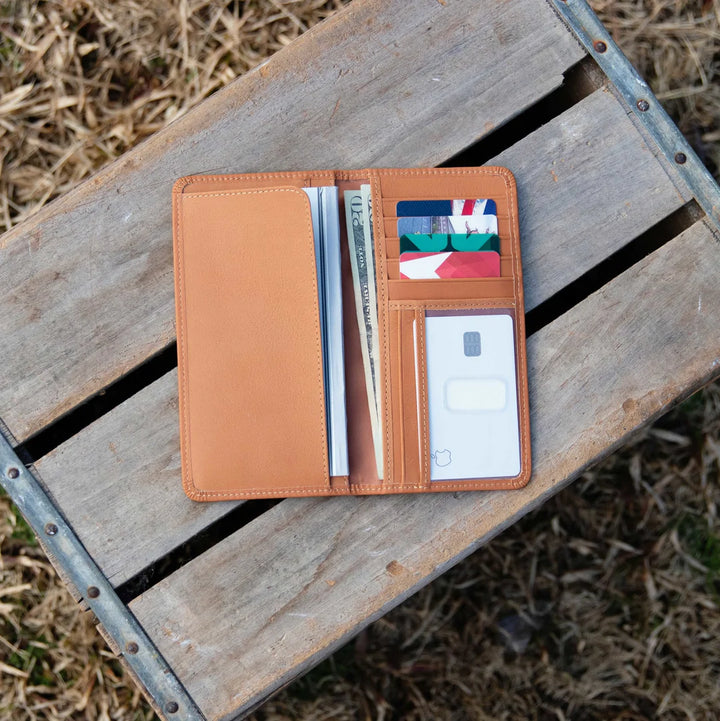 Leather Checkbook Wallet
