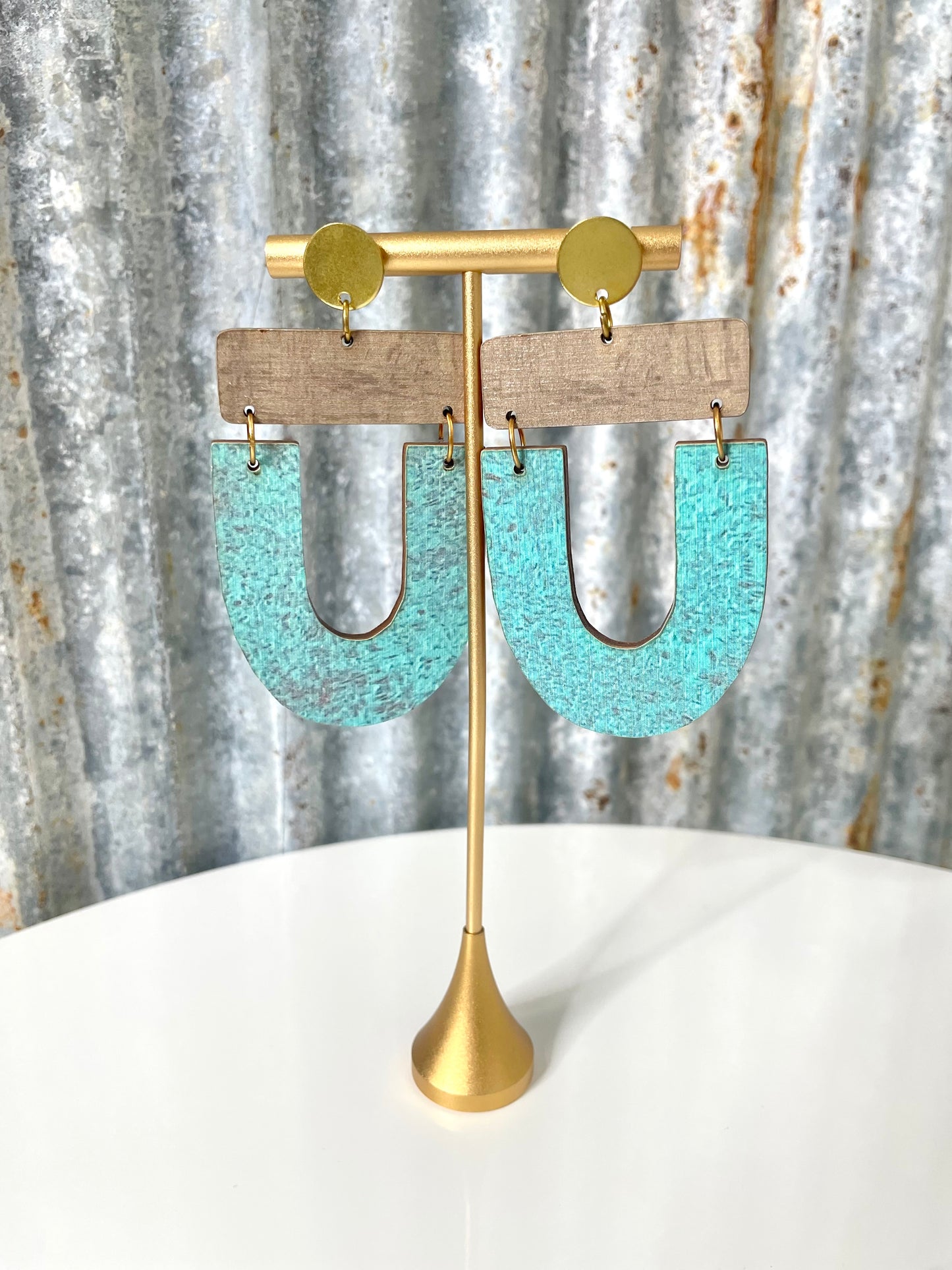 Turquoise Horseshoe Earrings