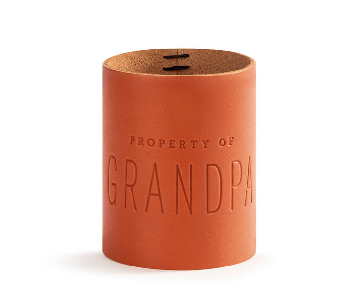 Property of Grandpa Leather Can Cooler