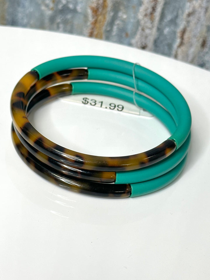 Leopard Bangles - 3pc