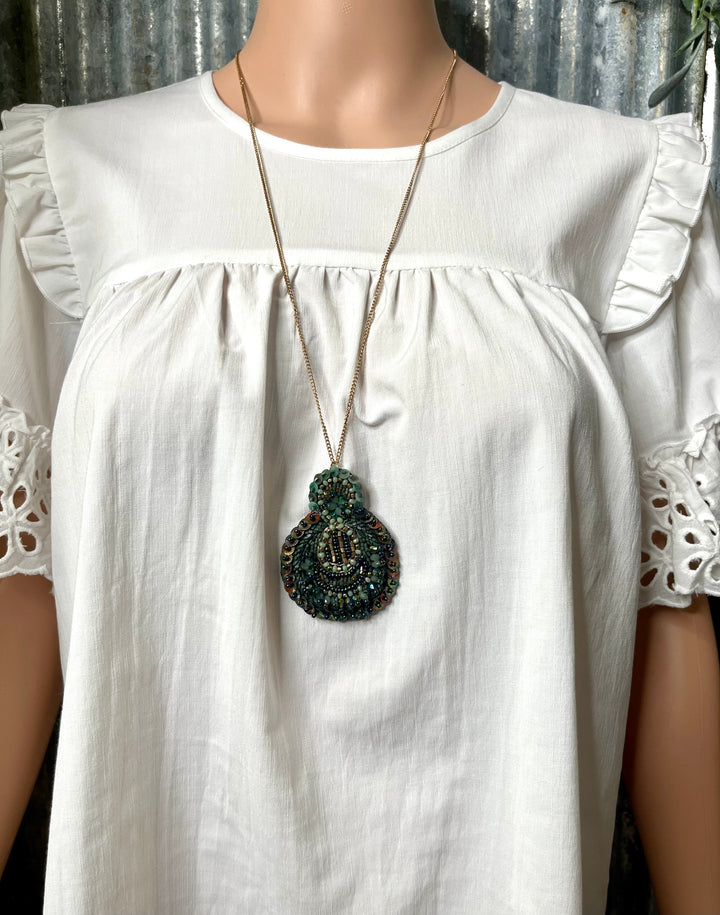 Green Beaded Necklace