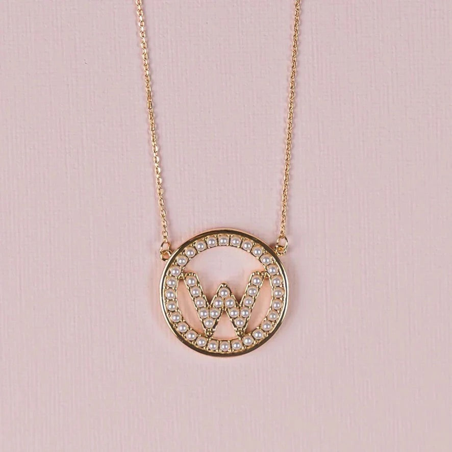 Lucy Luxe Pearl Initial Necklace