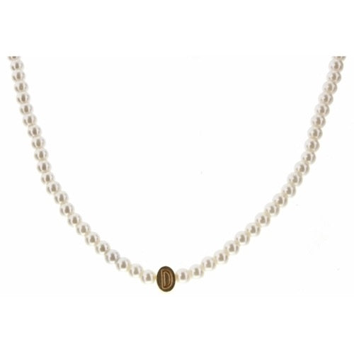 Kids Pearl Initial Necklace