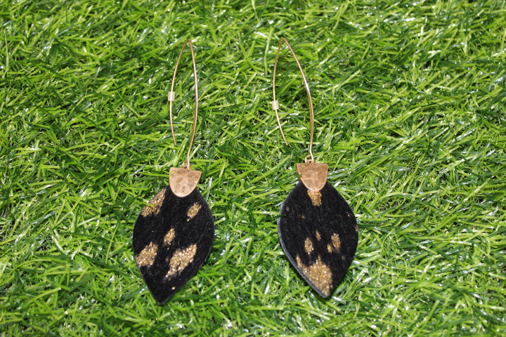 Black & Gold Metallic Fur