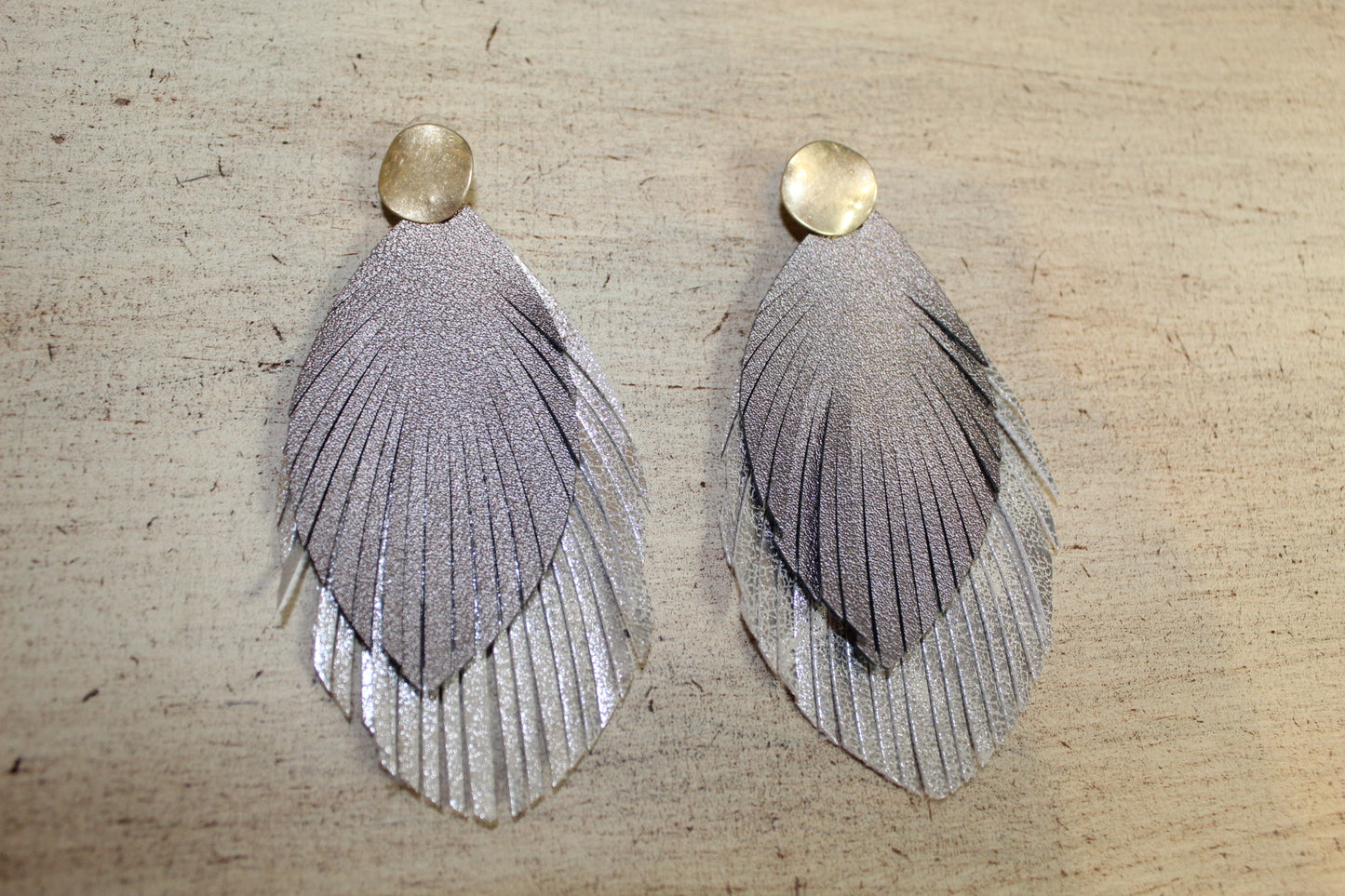 Silver Feather Earrings