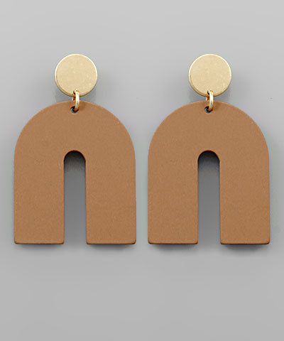 Color Arch & Disk Earrings