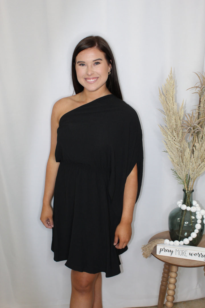 Black One Shoulder Dress