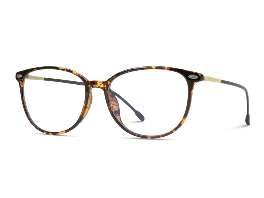 Logan Tortoise Thin Frame Blue Light Glasses