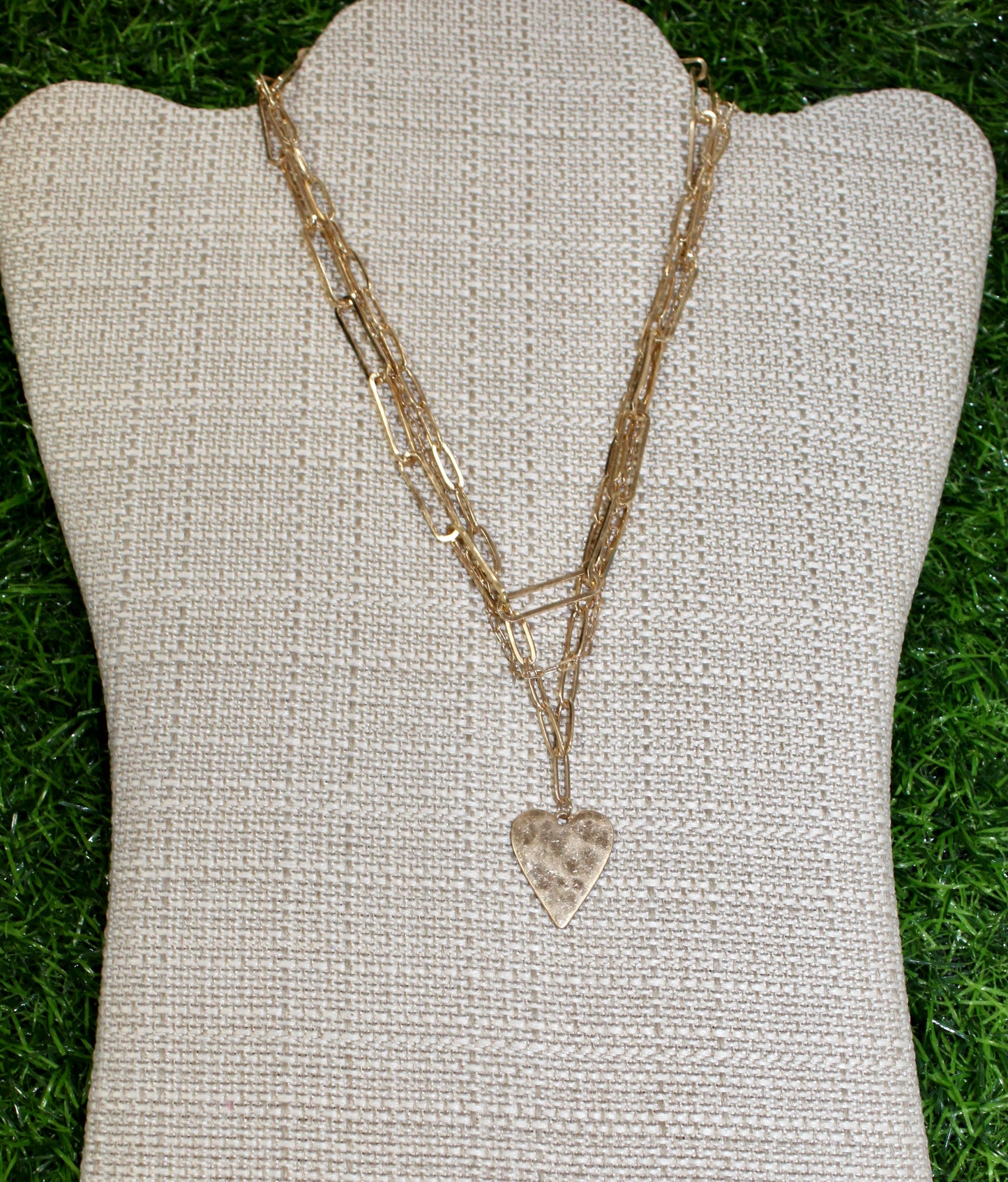 Worn Heart Layered Necklace