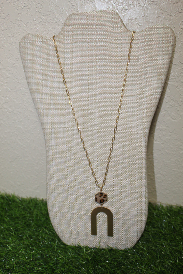 Cheetah U Shaped Necklace