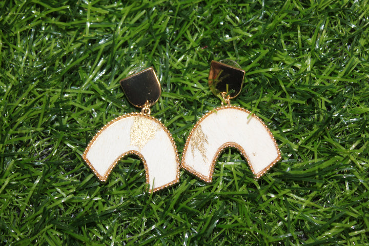 Curved Leather Earrings