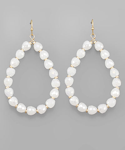 Glass Ball Teardrop Earrings
