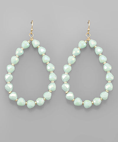 Glass Ball Teardrop Earrings